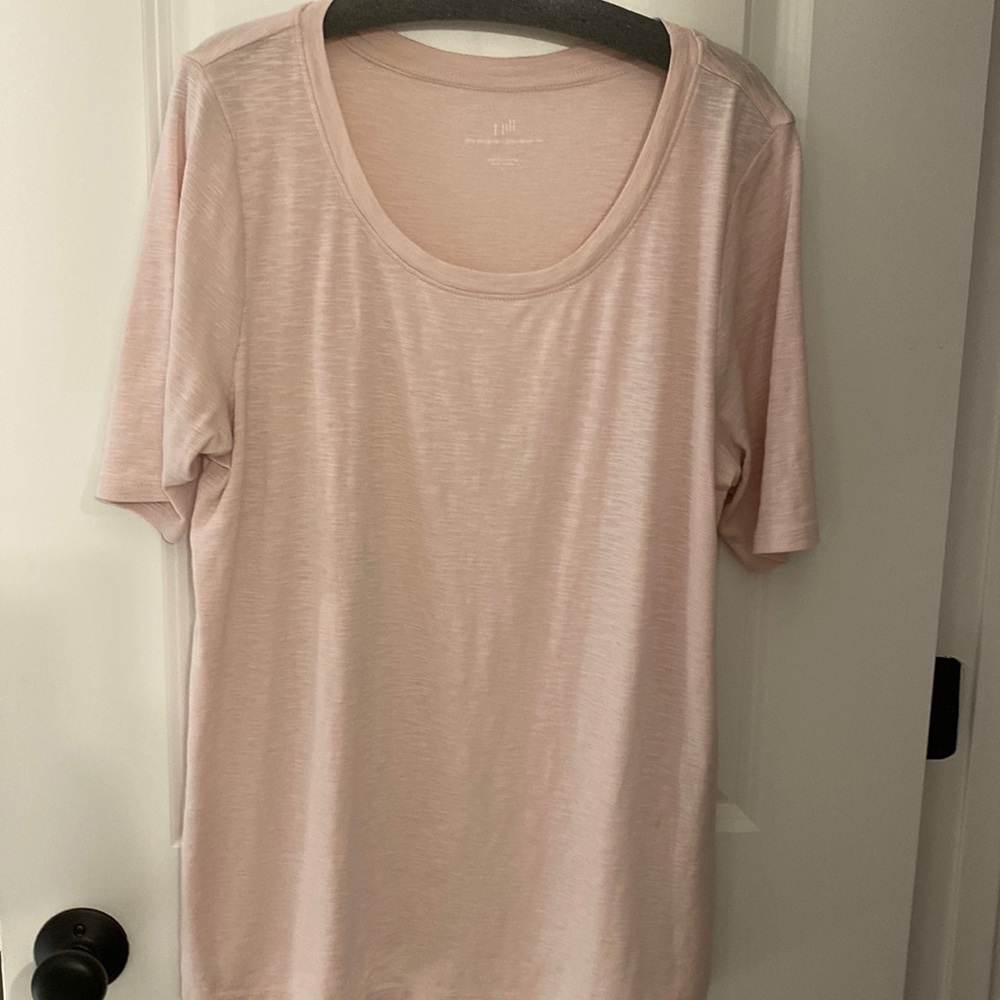 J jill Pima scoop elbow tee